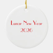 Dragon Holiday Rood en Zwart Keramisch Ornament (Achterkant)