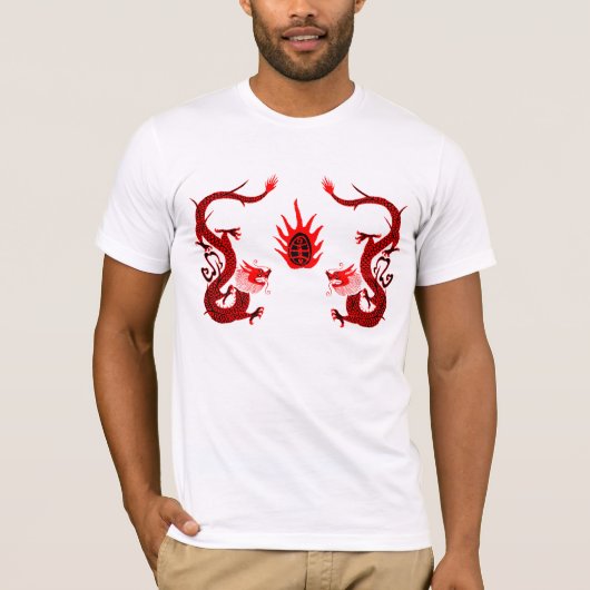 Dragon Holiday Rood en Zwart T-shirt (Voorkant)