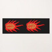  Dragon Holiday Rood en Zwart Yogamat (Achterkant (horizontaal))