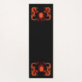 Dragon Holiday Rood en Zwart Yogamat (Voorkant)