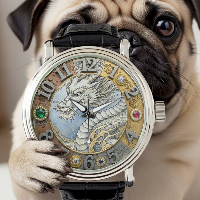  Dragon horloge, Goud, juwelen, Kunst Horloge (Dragon watch)