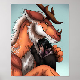 Dragon Hug Poster