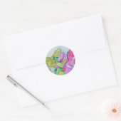 Dragon Hug Ronde Sticker (Envelop)