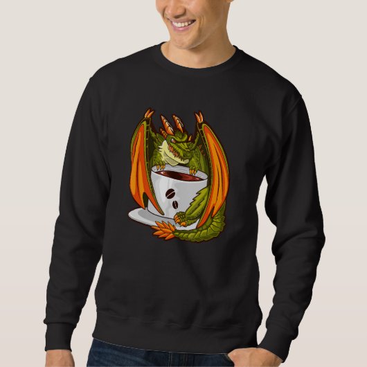 Dragon Humor Coffee Reptiles Idea Trui (Voorkant)