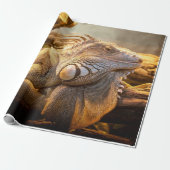Dragon Iguana Cadeaupapier (Uitgerold)