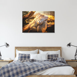 Dragon Iguana naam Fred Wrapped canvas