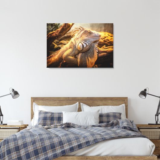 Dragon Iguana naam Fred Wrapped canvas (Insitu (Slaapkamer))