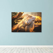 Dragon Iguana naam Fred Wrapped canvas Afdruk (Insitu (Houten vloer))