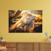 Dragon Iguana naam Fred Wrapped canvas Afdruk (Insitu (Woonkamer))