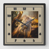 Dragon Iguana naam Tina Vierkante Klok (Voorkant)