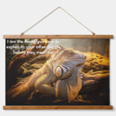 Dragon Iguana, vooraan enkele stammen Hangend Wandkleed (Voorkant)