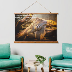 Dragon Iguana, vooraan enkele stammen Hangend Wandkleed