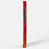 Dragon in helder Sinaasappel Faux Leather Samsung Galaxy Hoesje (Rechterkant)