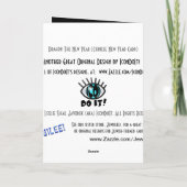 Dragon in het nieuwe jaar feestdagen kaart (Achterkant)