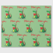 Dragon in Love Cadeaupapier (Vlak)