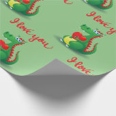 Dragon in Love Cadeaupapier (Hoek)