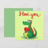 Dragon in Love Kaart (Voorkant / Achterkant)