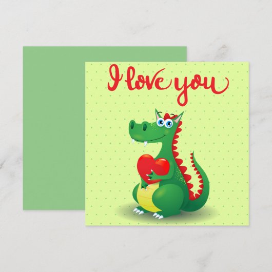 Dragon in Love Kaart (Voorkant / Achterkant)