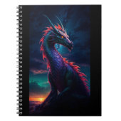 Dragon in Night Sky Notitieboek (Voorkant)