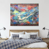 Dragon in the Clouds Canvas Afdruk (Insitu (Slaapkamer))