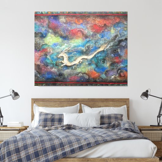 Dragon in the Clouds Canvas Afdruk (Insitu (Slaapkamer))