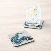 “Dragon in the Waves – Abstract Ocean Energy Bever Bier Onderzetter (Rechterzijde)