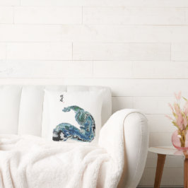 Dragon in the Waves – Abstract Ocean Energy Kussen
