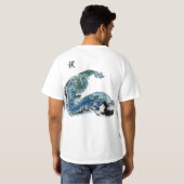 Dragon in the Waves – Abstract Ocean Energy T-Shir T-shirt (Achterkant volledig)