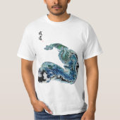 Dragon in the Waves – Abstract Ocean Energy T-Shir T-shirt (Voorkant)