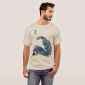 Dragon in the Waves – Abstract Ocean Energy T-Shir T-shirt (Voorkant volledig)