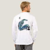 Dragon in the Waves – Abstract Ocean Energy T-Shir Tri-Blend Shirt (Achterkant)