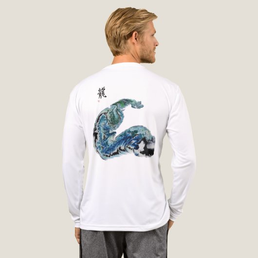Dragon in the Waves – Abstract Ocean Energy T-Shir Tri-Blend Shirt (Achterkant)