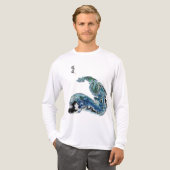 Dragon in the Waves – Abstract Ocean Energy T-Shir Tri-Blend Shirt (Voorkant)