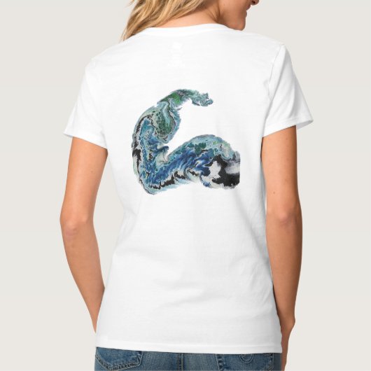 Dragon in the Waves – Abstract Ocean Energy T-shirt (Achterkant)