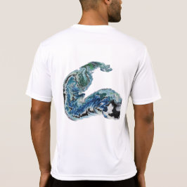 Dragon in the Waves – Abstract Ocean Energy T-shirt