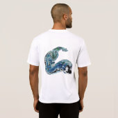 Dragon in the Waves – Abstract Ocean Energy T-shirt (Achterkant volledig)