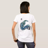 Dragon in the Waves – Abstract Ocean Energy T-shirt (Achterkant volledig)