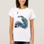 Dragon in the Waves – Abstract Ocean Energy T-shirt (Voorkant)
