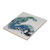 “Dragon in the Waves – Abstract Ocean Energy Tegeltje (Zijkant)