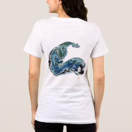 Dragon in the Waves – Abstract Ocean Energy Tri-Blend Shirt