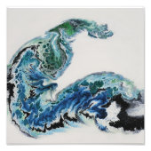 Dragon in the Waves – Abstract Ocean  Foto Afdruk (Voorkant)