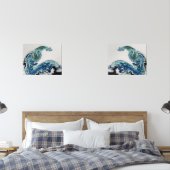 Dragon in the Waves – Abstract Ocean  Muurkunst Sets (Slaapkamer)