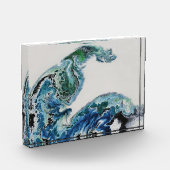 Dragon in the Waves – Abstract Ocean  Photo Block Fotoblokken (Links)