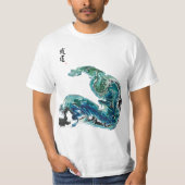 Dragon in the Waves – Abstracte energie voor de oc T-shirt (Voorkant)