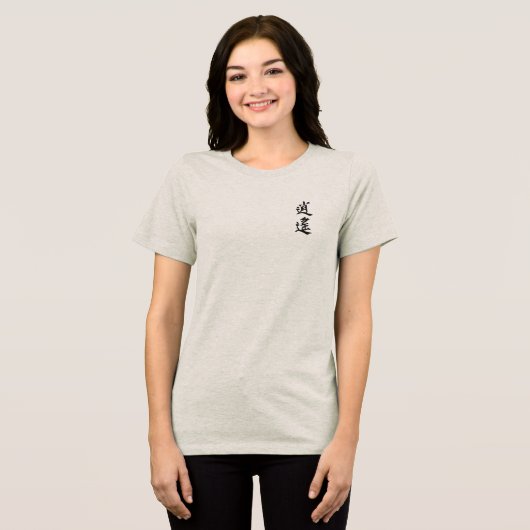 Dragon in the Waves – Abstracte oceaanenergie Tri-Blend Shirt (Voorkant volledig)