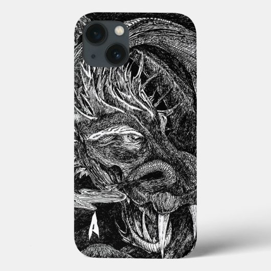 Dragon 'initiaal' iPhone hoesje (Achterkant)