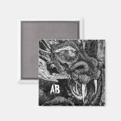 Dragon initialen fridge magnet (Voorkant / Achterkant)