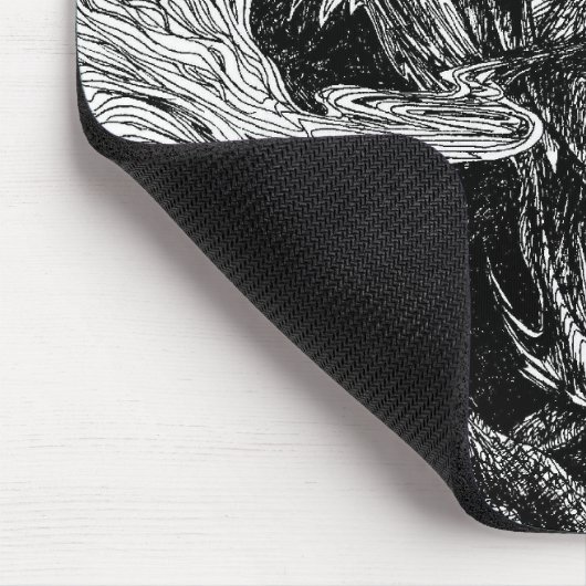 Dragon: initialen mousepad muismat (Hoek)