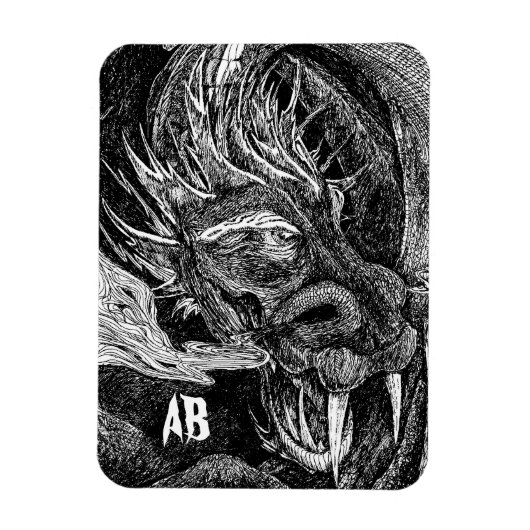 Dragon 'initialen premium magnenet' magneet (Verticaal)