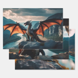 Dragon Inpakpapier Vel